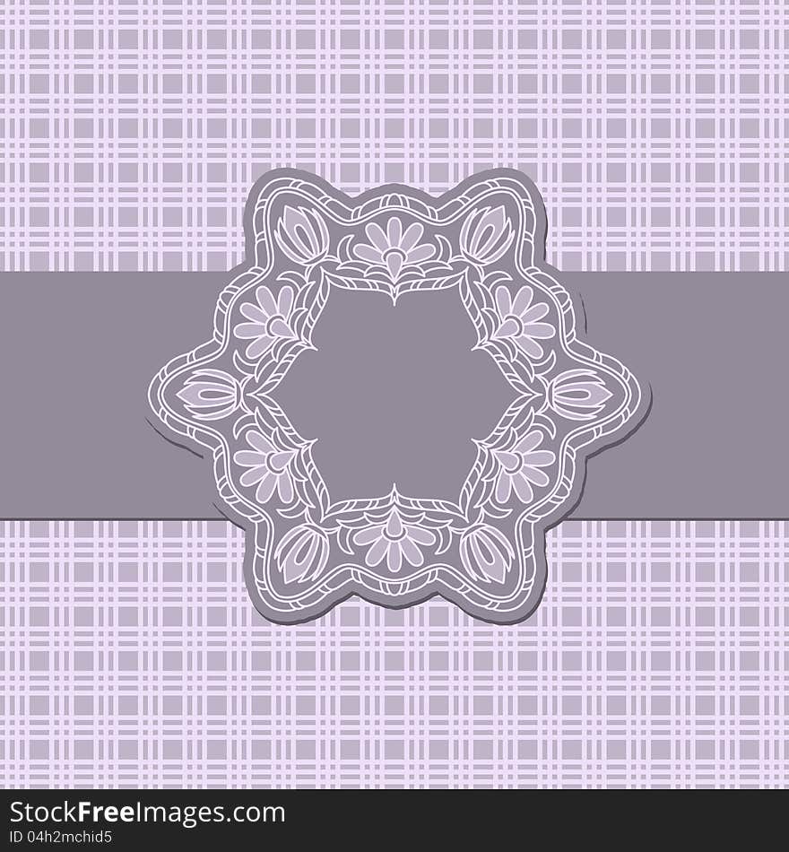 Vector illustration with ornament for greeting card. Vector illustration with ornament for greeting card.