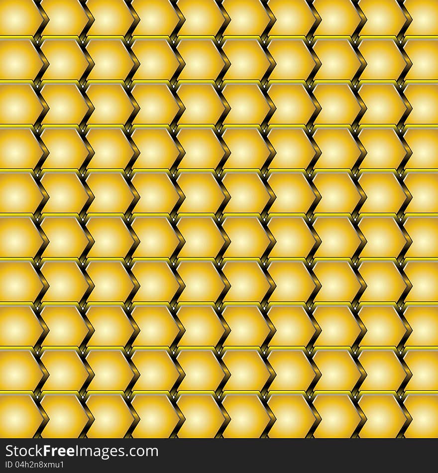 Abstract background, metallic yellow brochure, vector