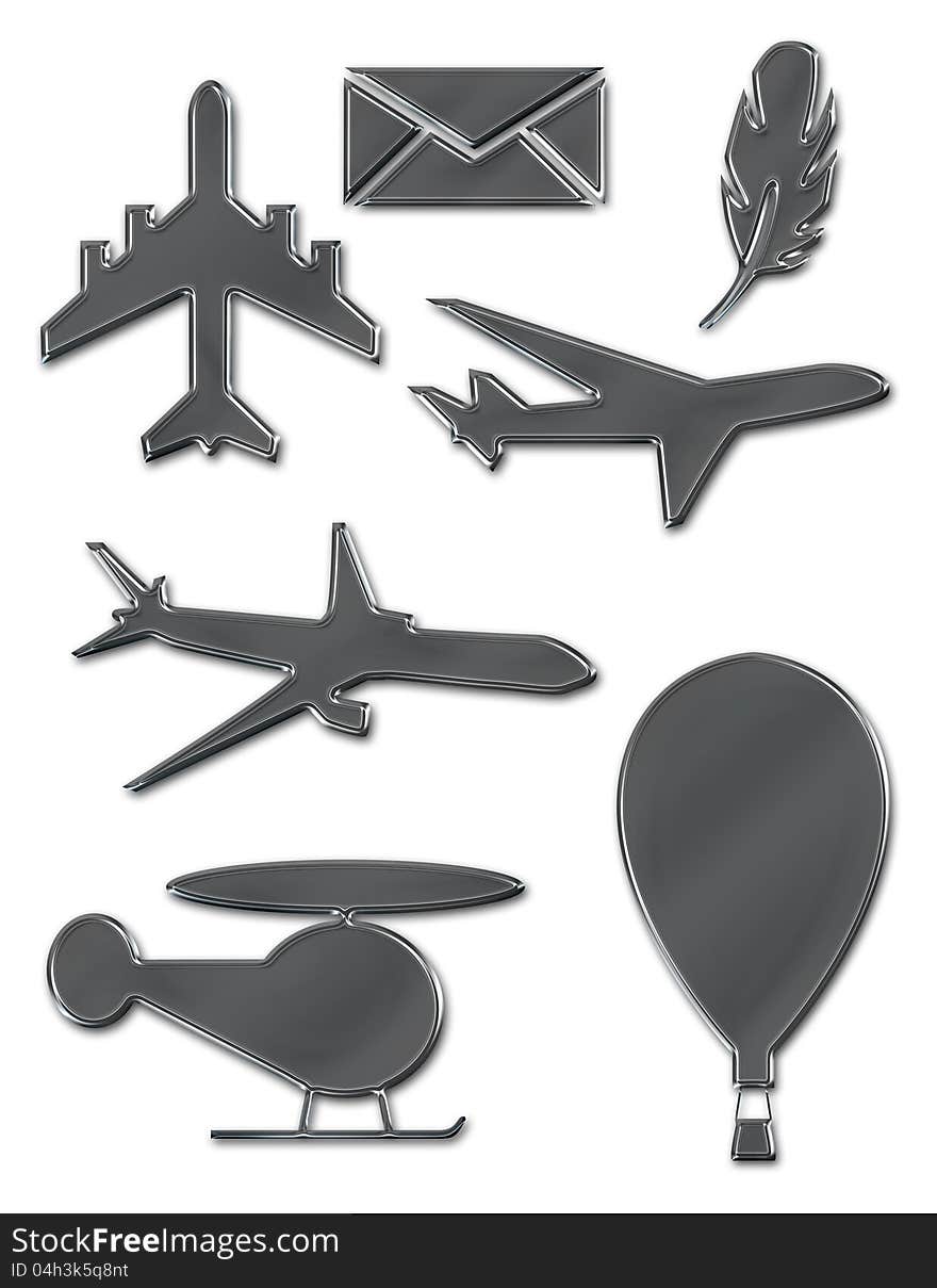 Metallic Flight Symbols