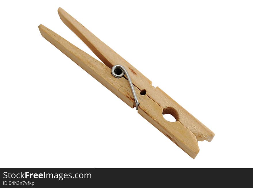 Wooden clothes pin