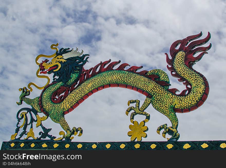 The Chinese dragon in each of Thailand