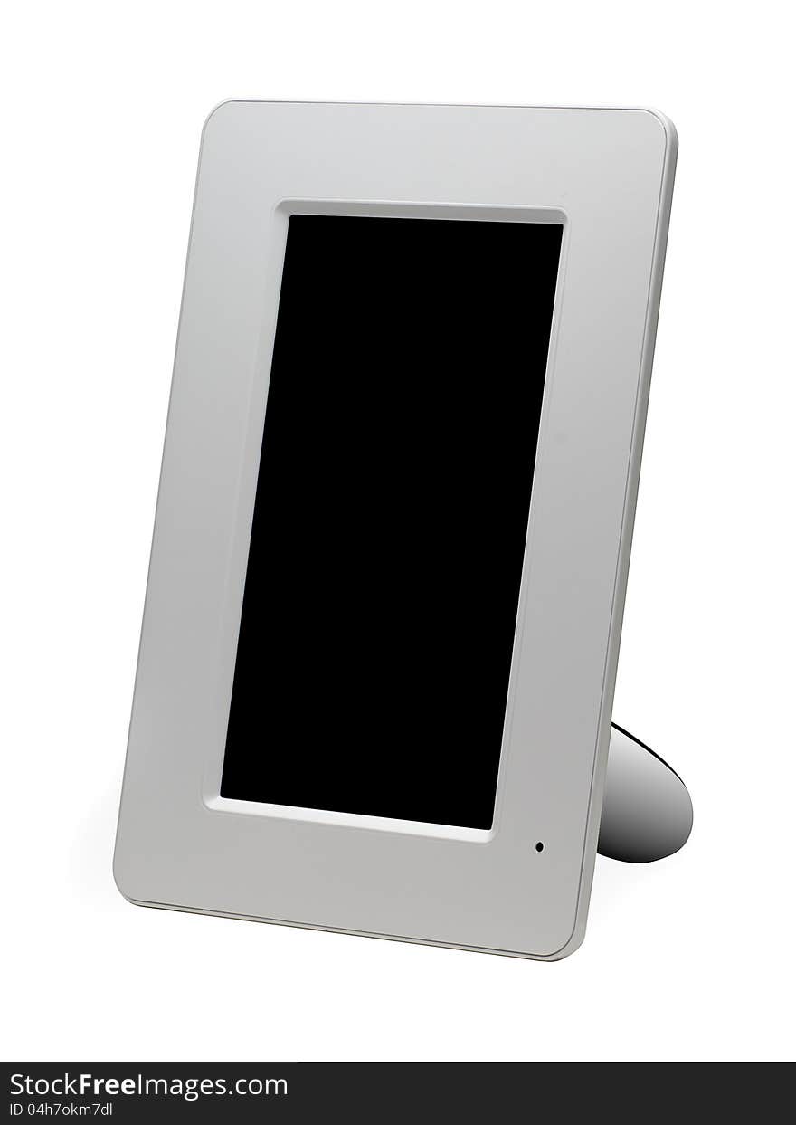 White digital photo frame