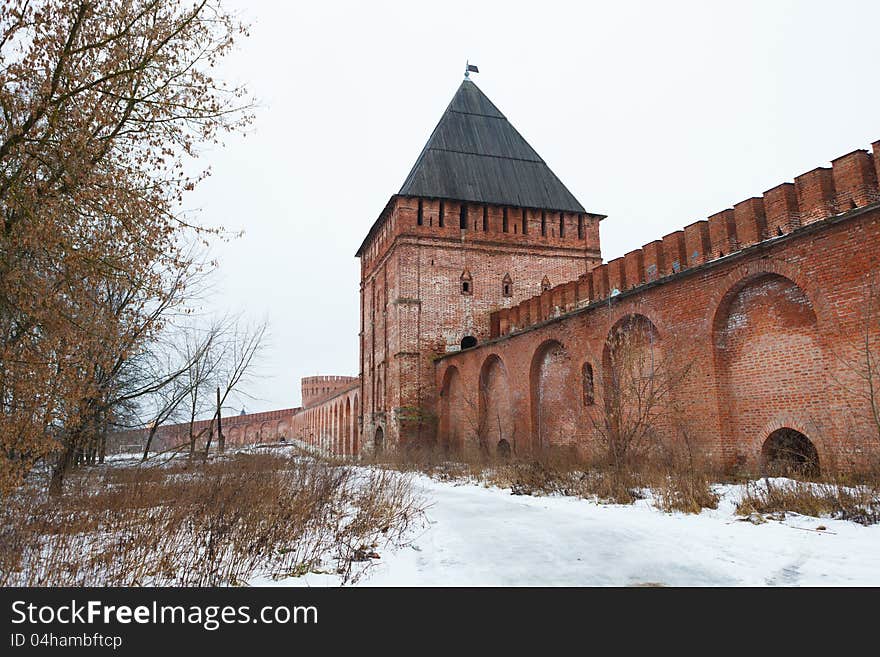 Kremlin wall in Smolensk, Russia