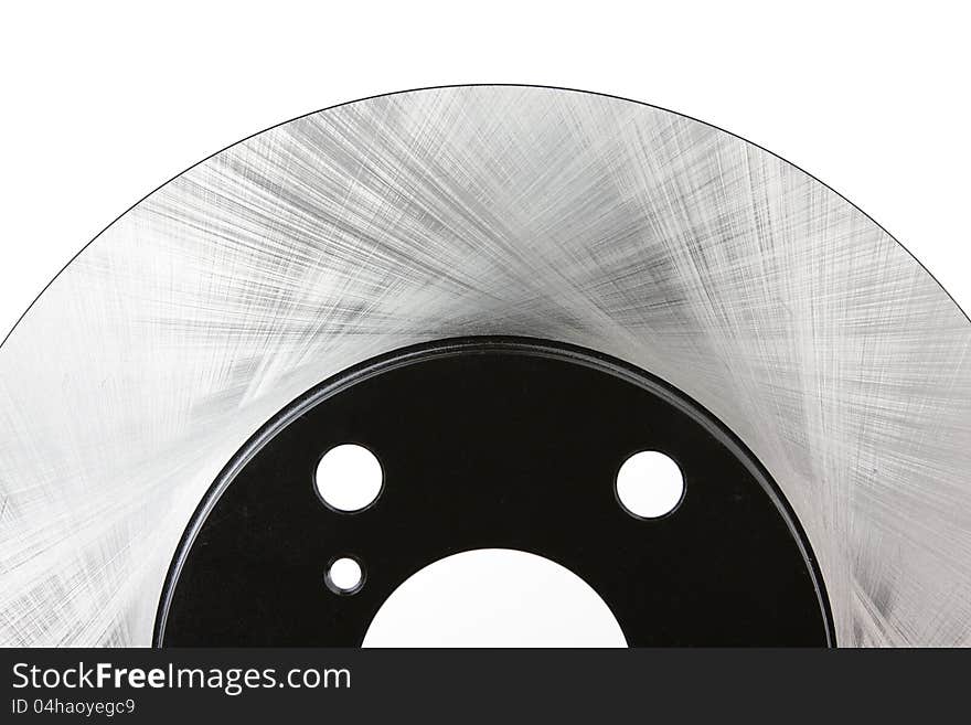 Partial view of a brake disc