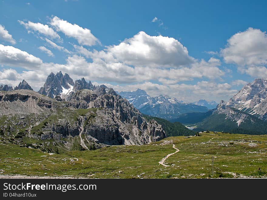 Summer panorama in italian alps. Summer panorama in italian alps