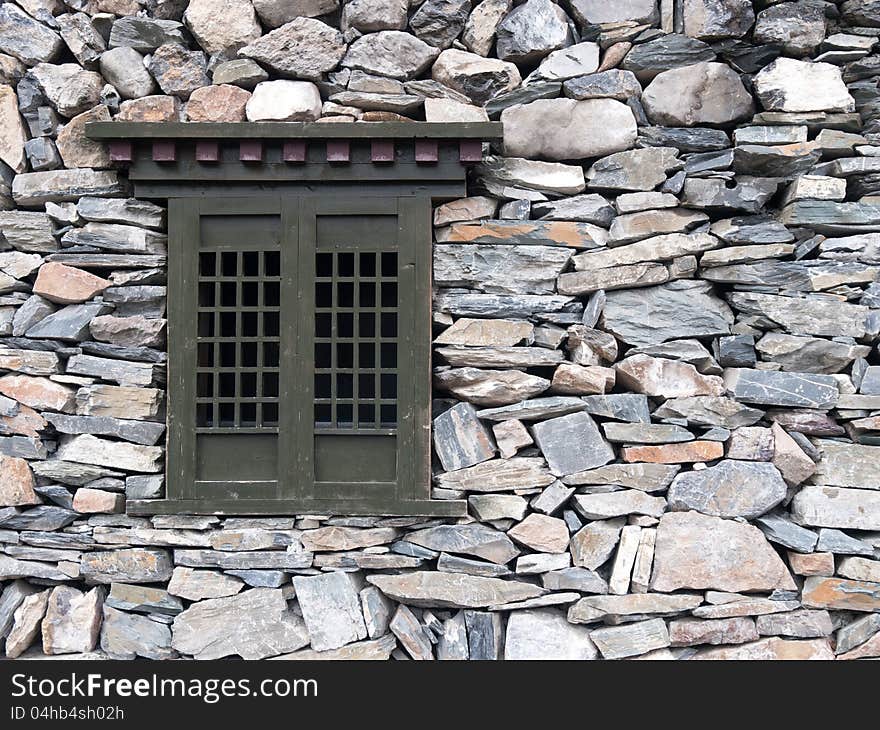 Window and wall rock in china