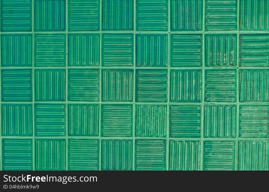 Ceramic mosaic tiles in green colour. Ceramic mosaic tiles in green colour