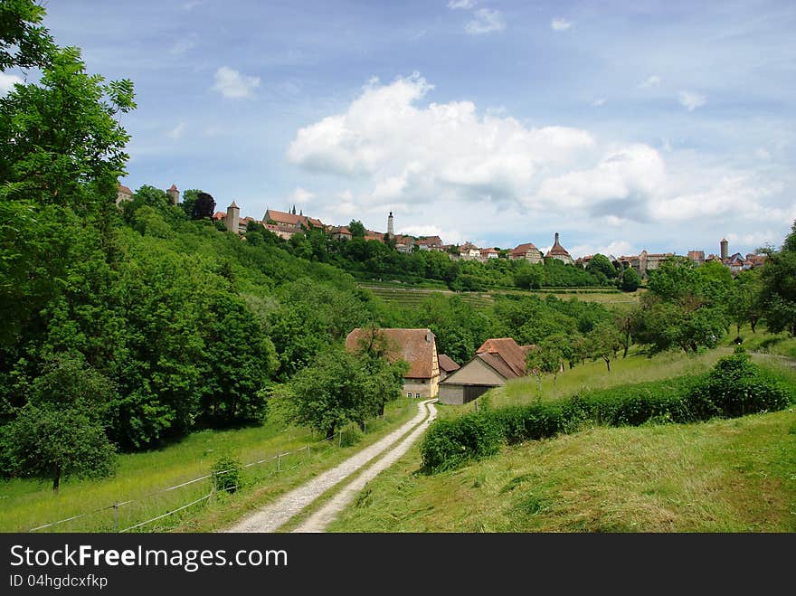 Beautiful medieval town of Rothenburg, Germany