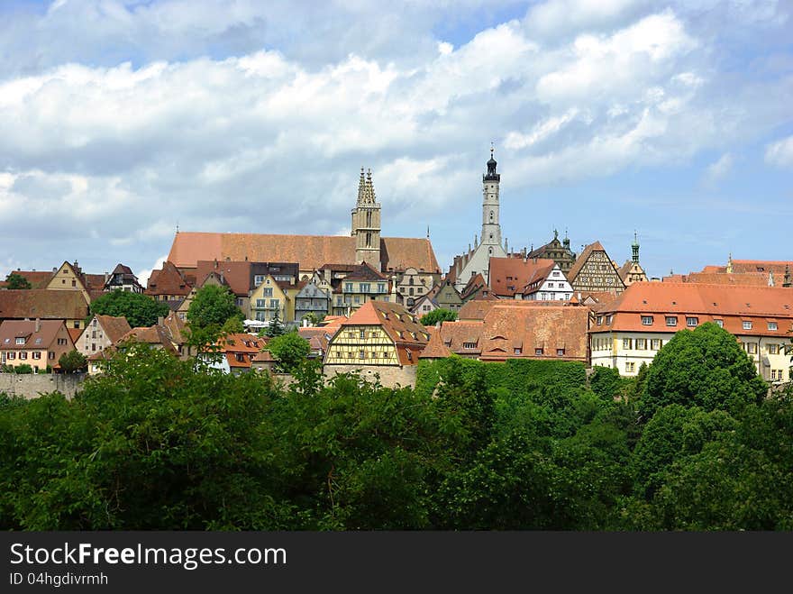 Beautiful medieval town of Rothenburg, Germany