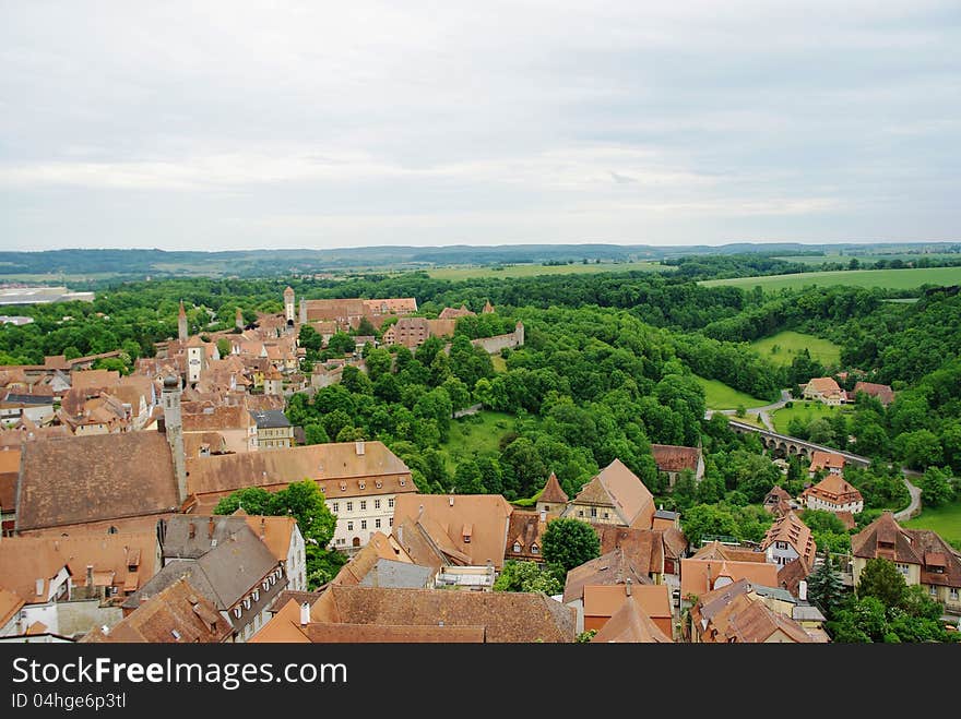 Beautiful medieval town of Rothenburg, Germany