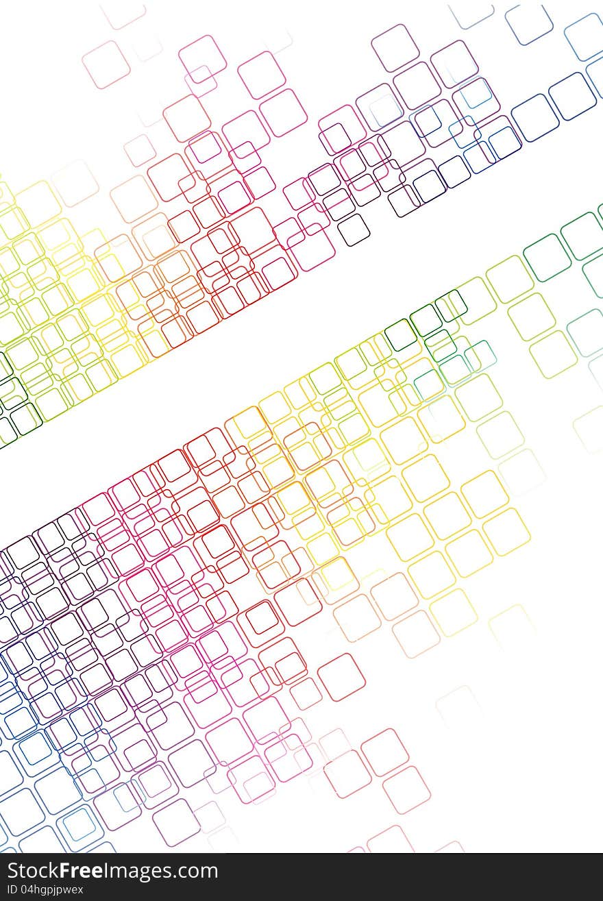 Mosaic Abstract Bright Background Vector