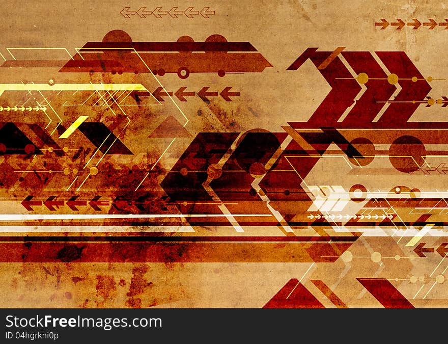 Illustration of arrow abstract background