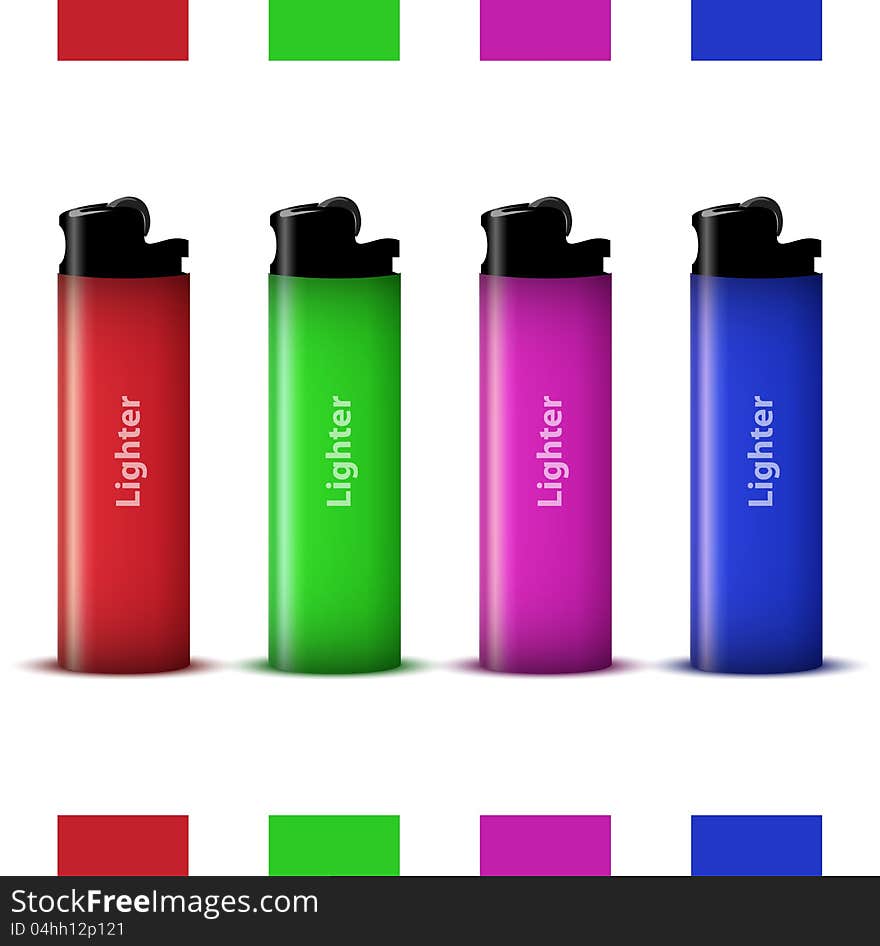 Vector colored lighters