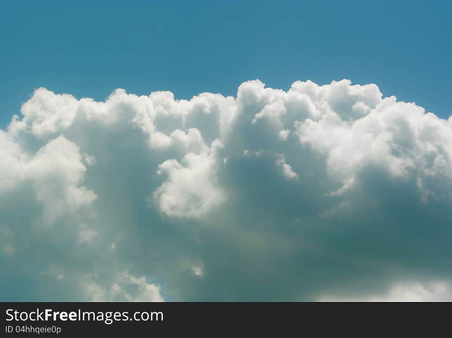 Bright sky blue clouds