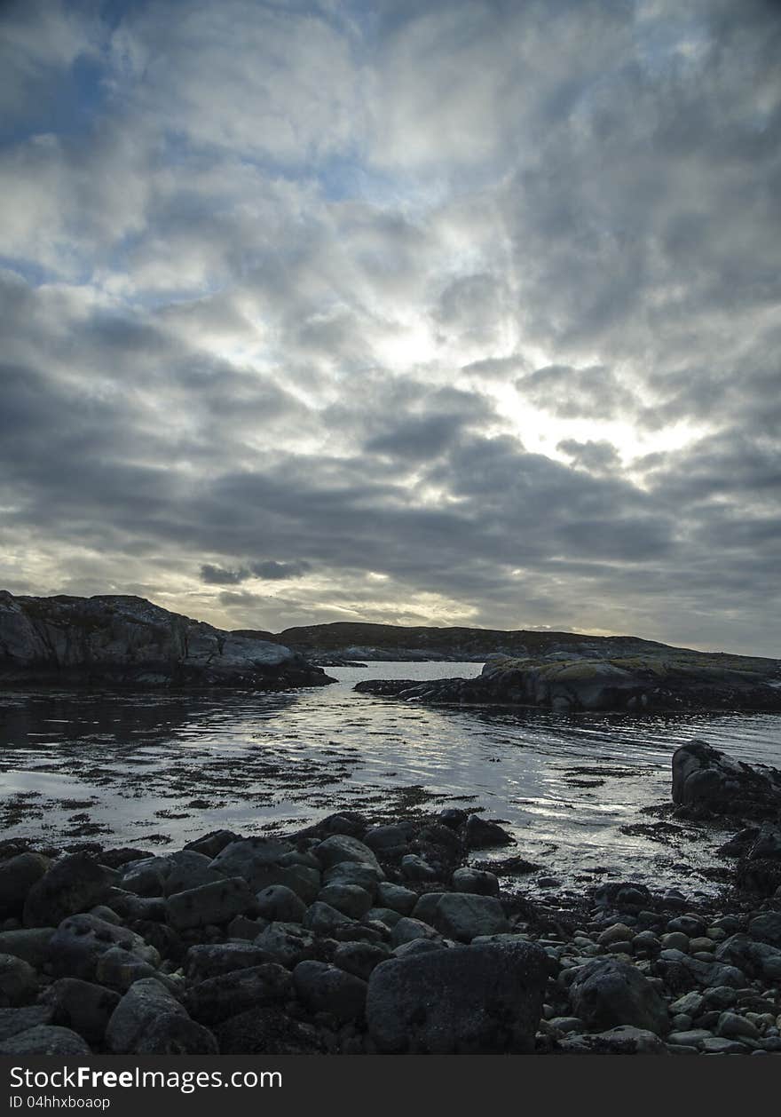 Beautiful sky over the ocean