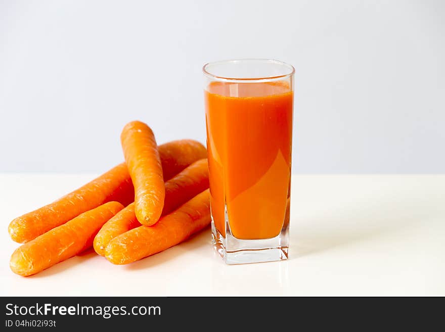 Healthy carrot juice