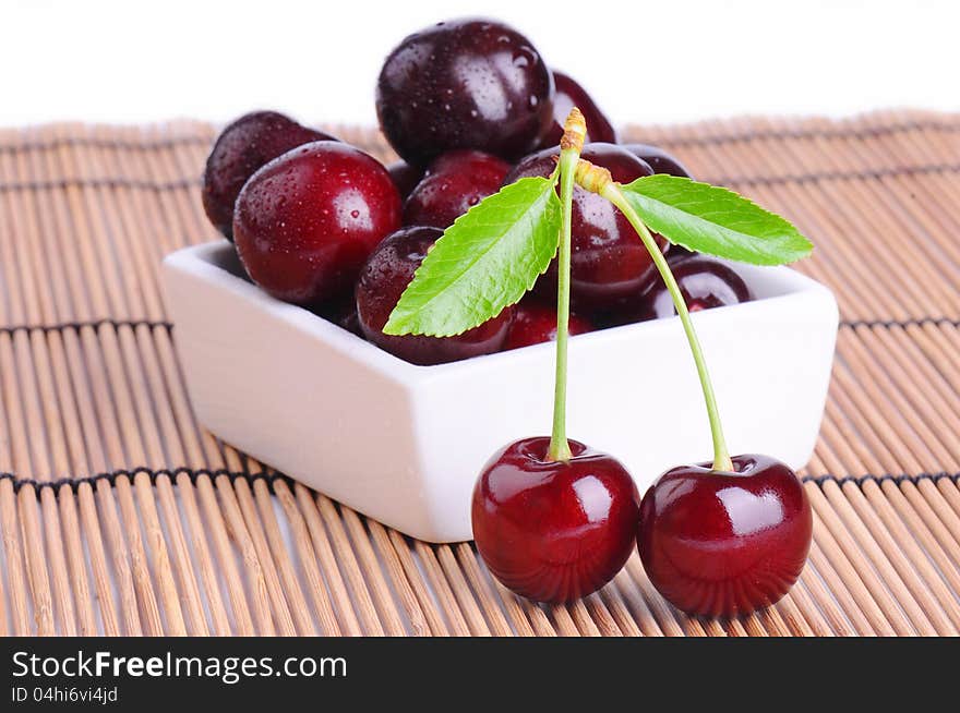 Juicy ripe cherries