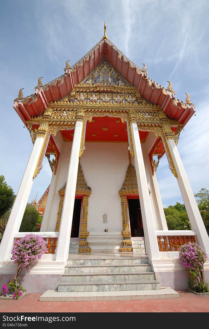 Buddhist church at temple of thailand. Buddhist church at temple of thailand