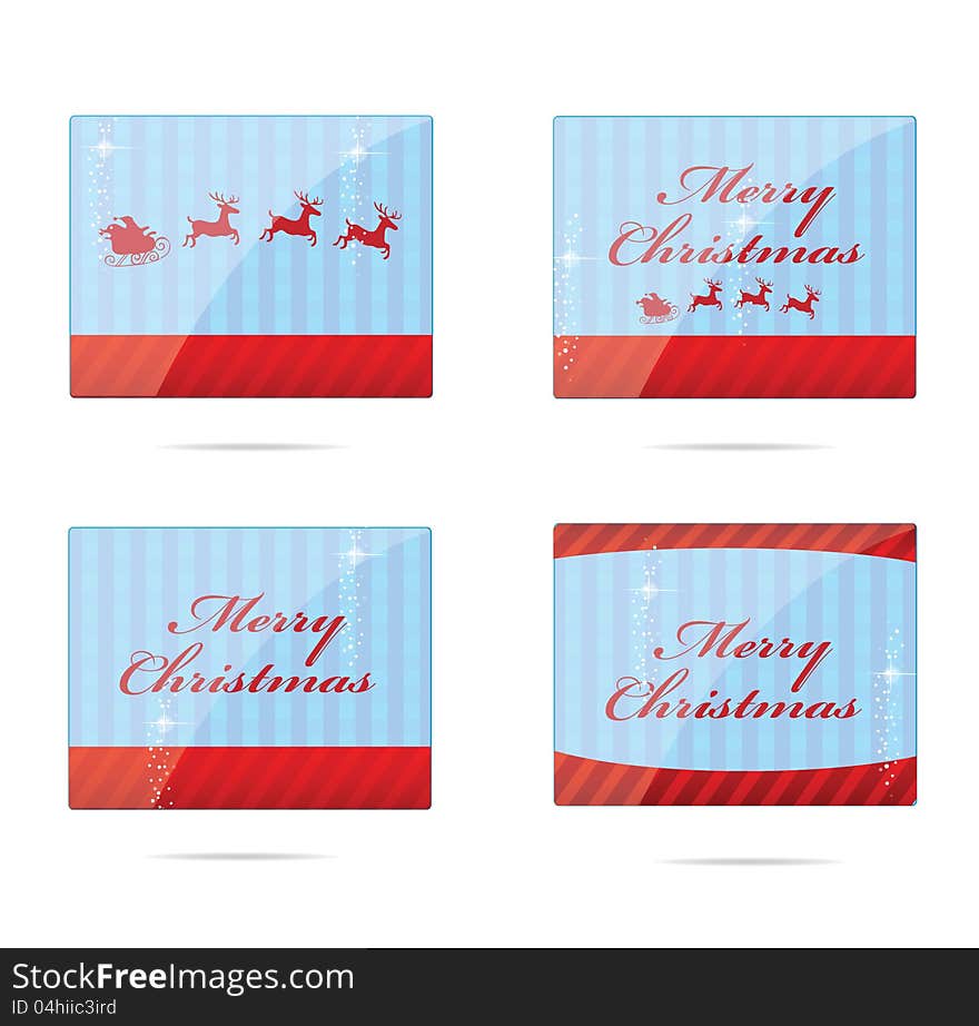 Creative and shiny christmas symbols set isolated. Creative and shiny christmas symbols set isolated