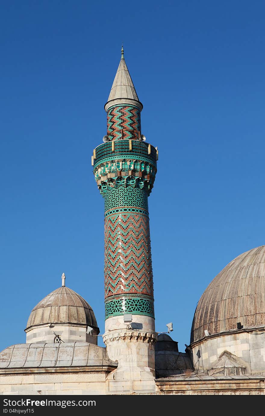 The Minaret of Green Mosque, Iznik.