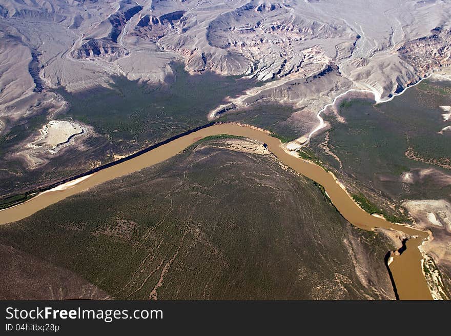 Aerial view of the Colorado River