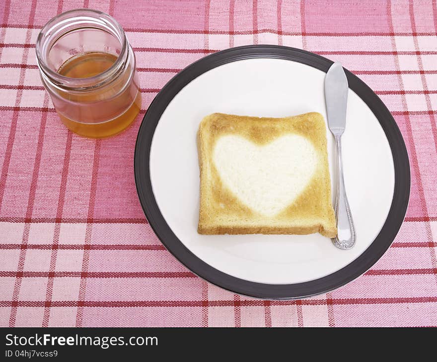 Heart Toast And Honey