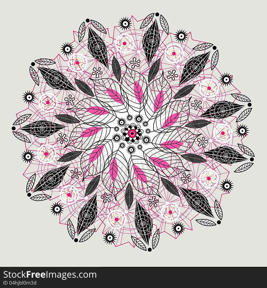 Abstract floral decoration