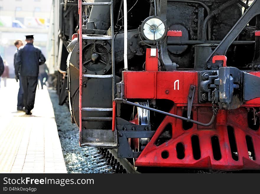 Old Russian Steam Locomotive