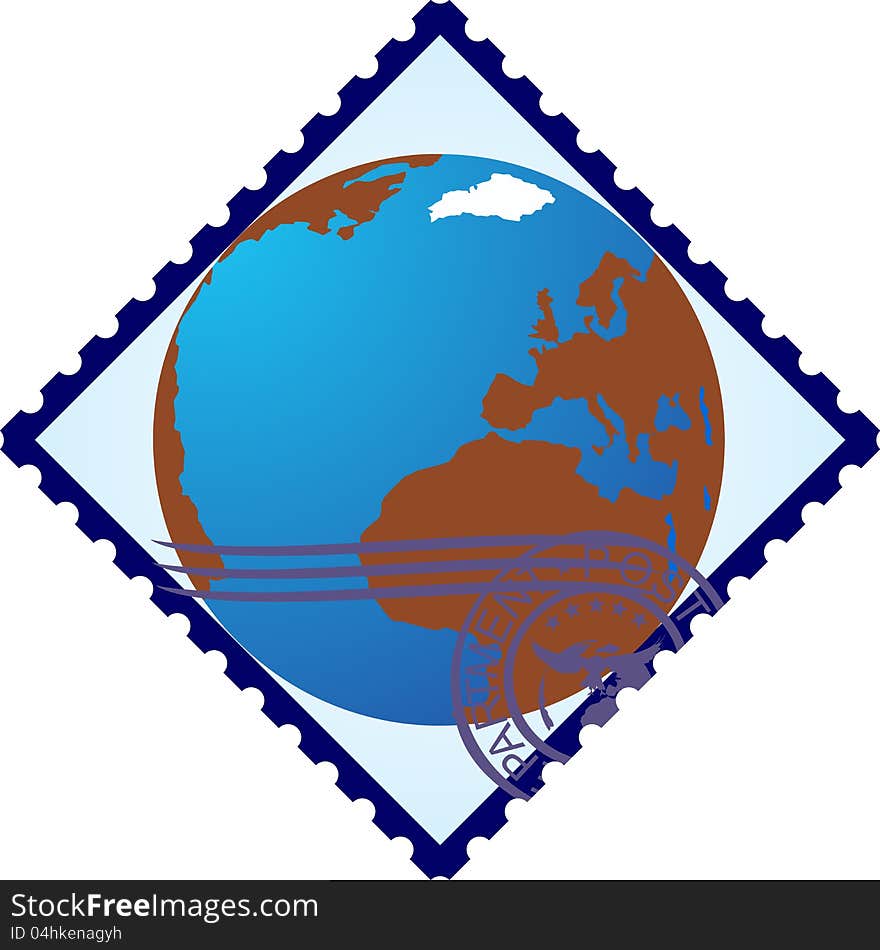 Postage Stamp. Land