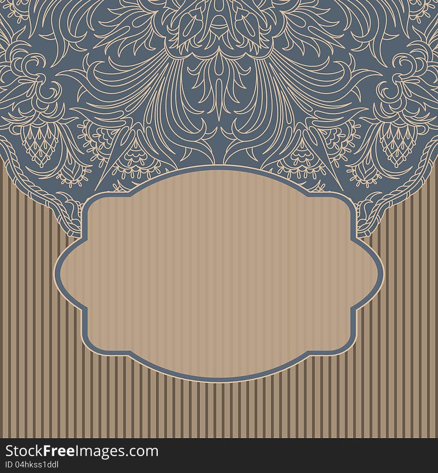 Vector illustration with ornament for greeting card. Vector illustration with ornament for greeting card.