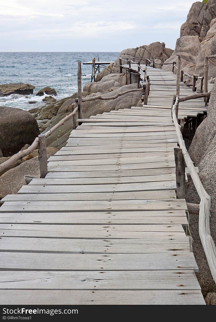 Nang-Yuan Wood Bridge at the south of Thailand