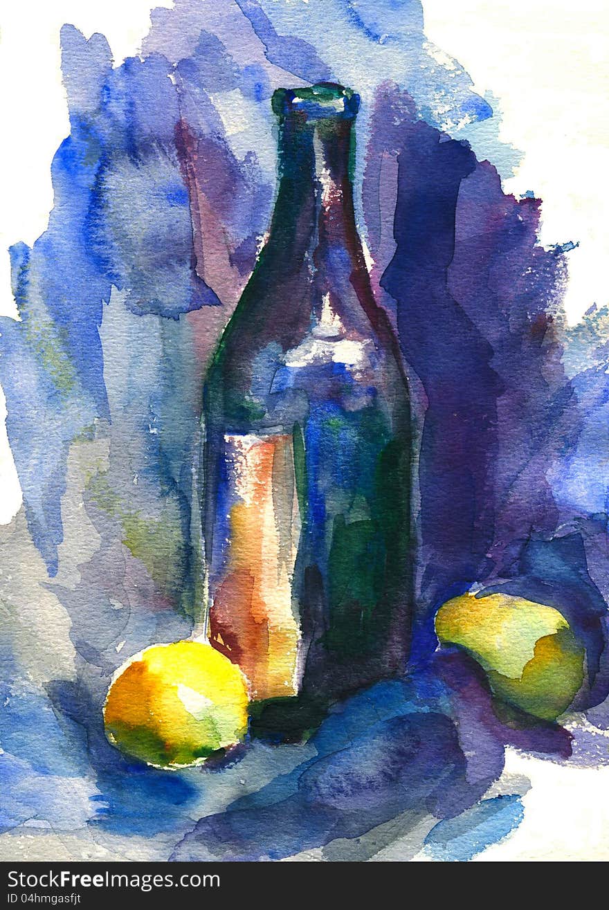 Watercolor still life