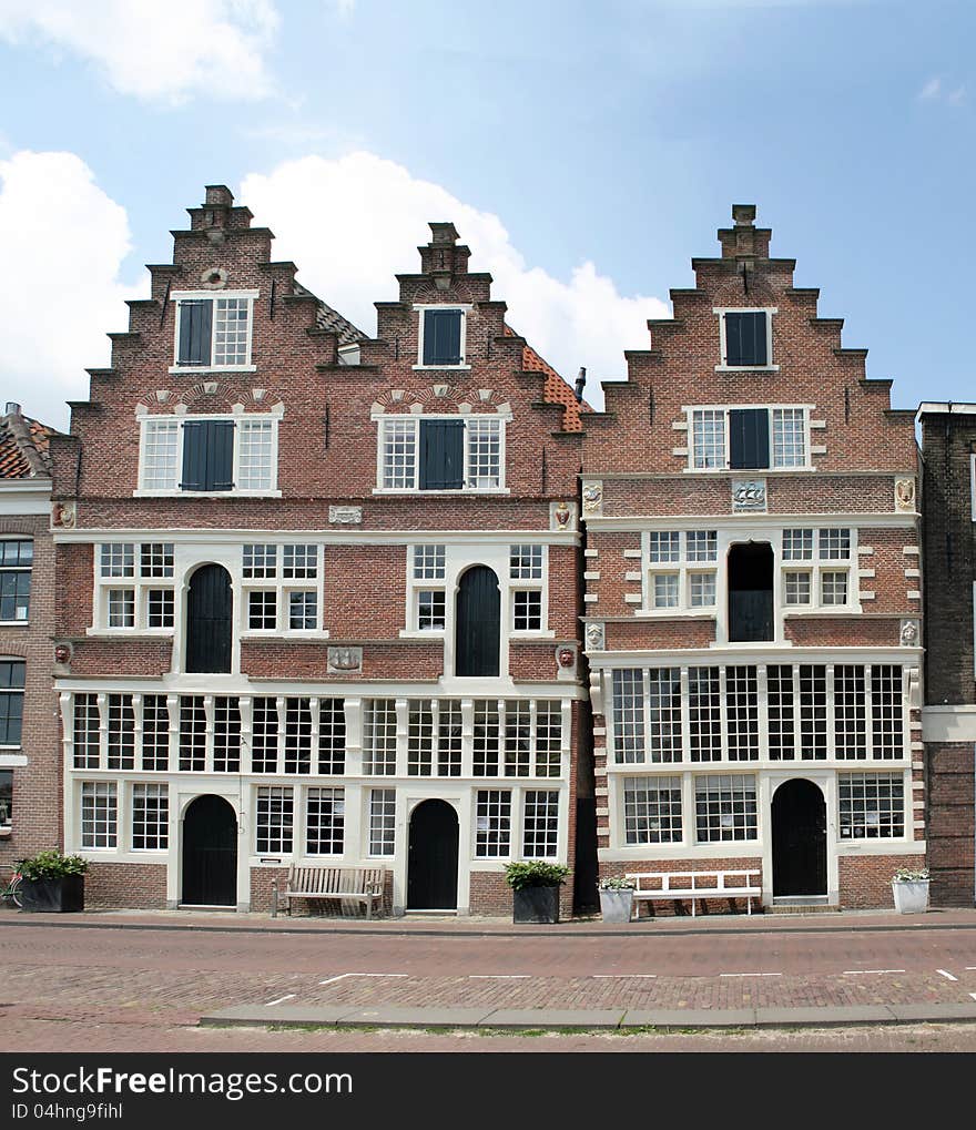 Historic houses in Hoorn, Netherlands. Historic houses in Hoorn, Netherlands