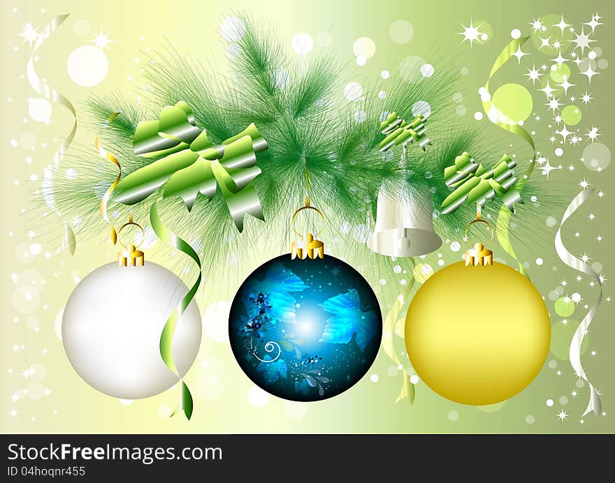 Background with fir branch for your design. Christmas vectors. Background with fir branch for your design. Christmas vectors