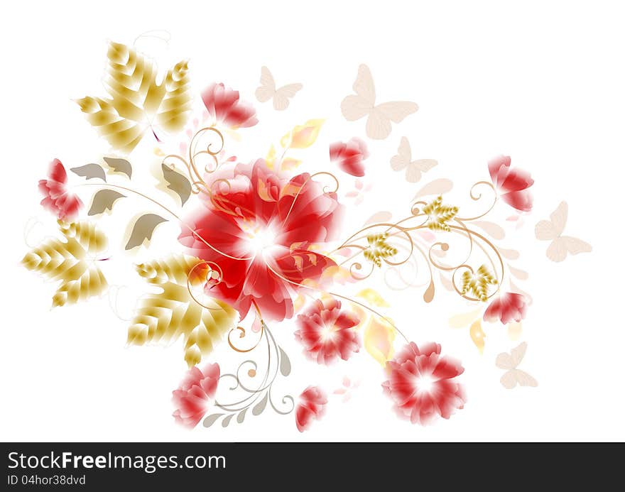 Clean vector floral background for design.  Floral vectors. Clean vector floral background for design.  Floral vectors