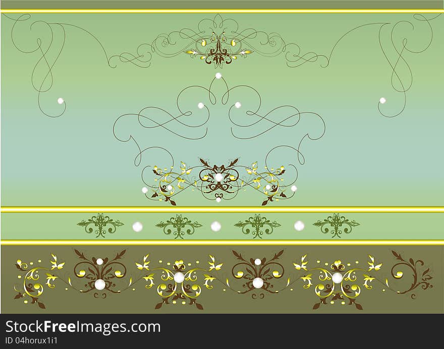 Vintage vector background with ornament