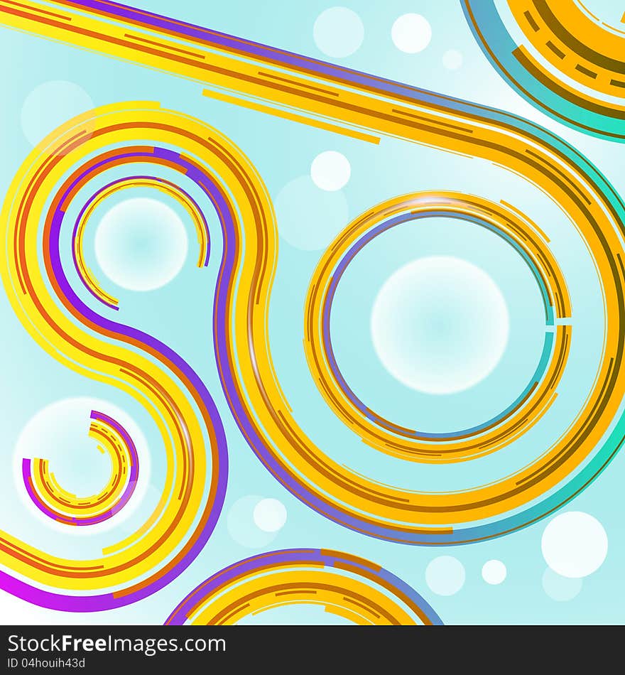 Abstract background with circles and lines