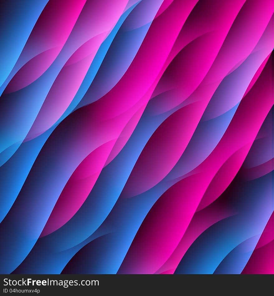 Abstract background with pink waves