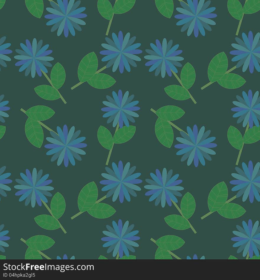 Blue Flowers Pattern