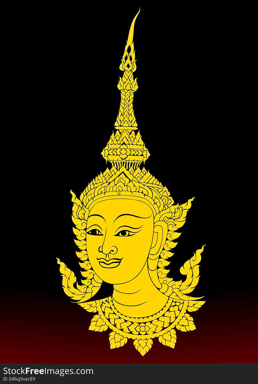 Angel thai motifs