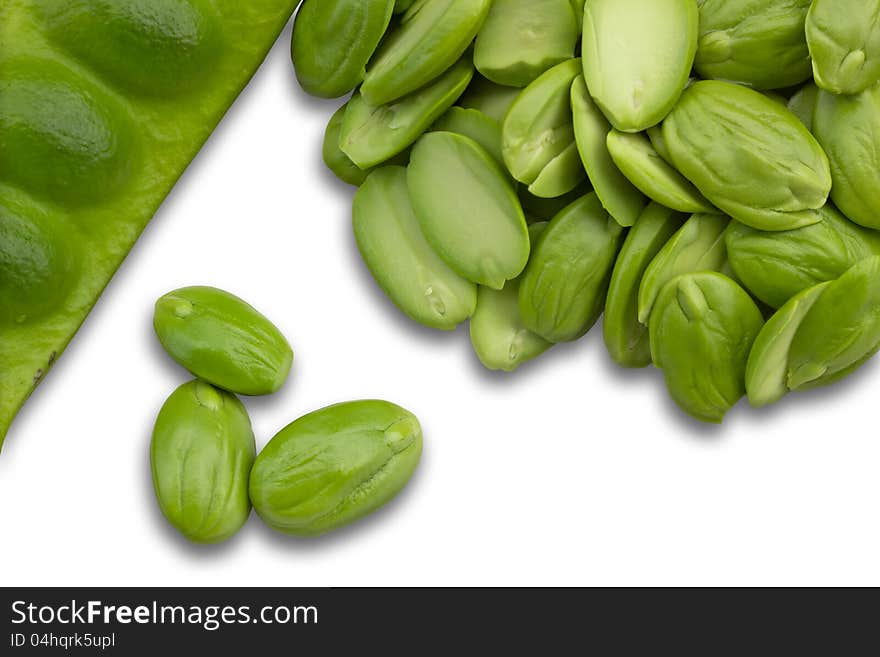 Fresh Petai Beans And Peeled Ones