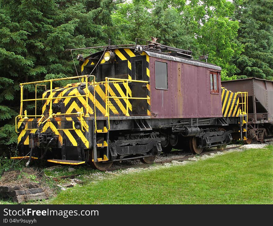 Old electric railway locomotive