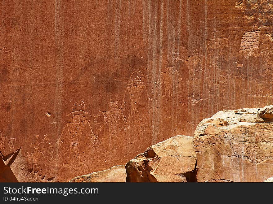 Petroglyphs Of Capitol Reef