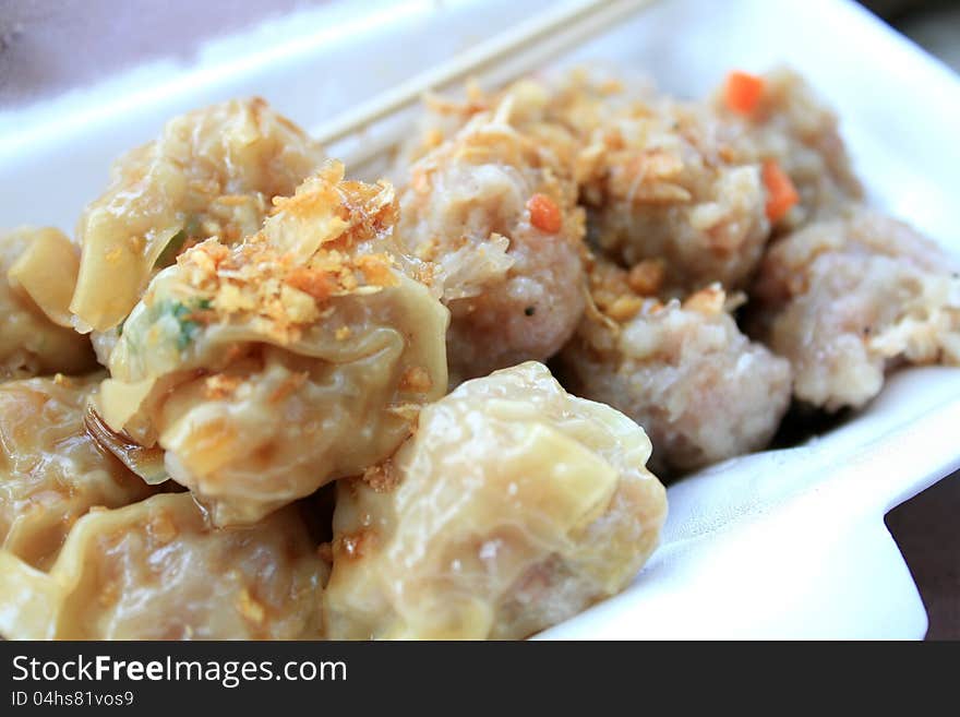 Chinese steamed dumpling, Thai morning snack