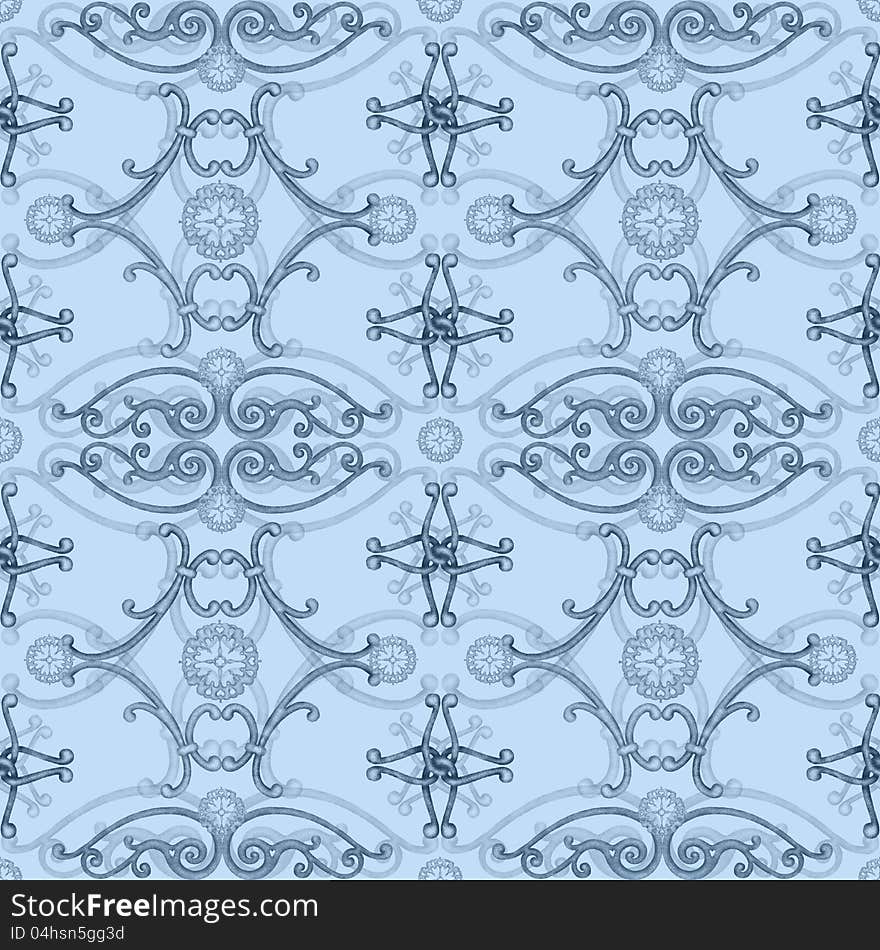 Light blue swirls seamless pattern. Light blue swirls seamless pattern