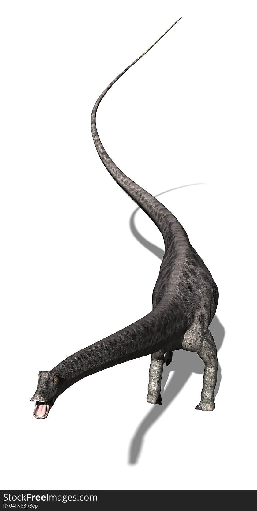 The diplodocus dinosaur lived in North America at the end of the Jurassic period - 3D render. The diplodocus dinosaur lived in North America at the end of the Jurassic period - 3D render.