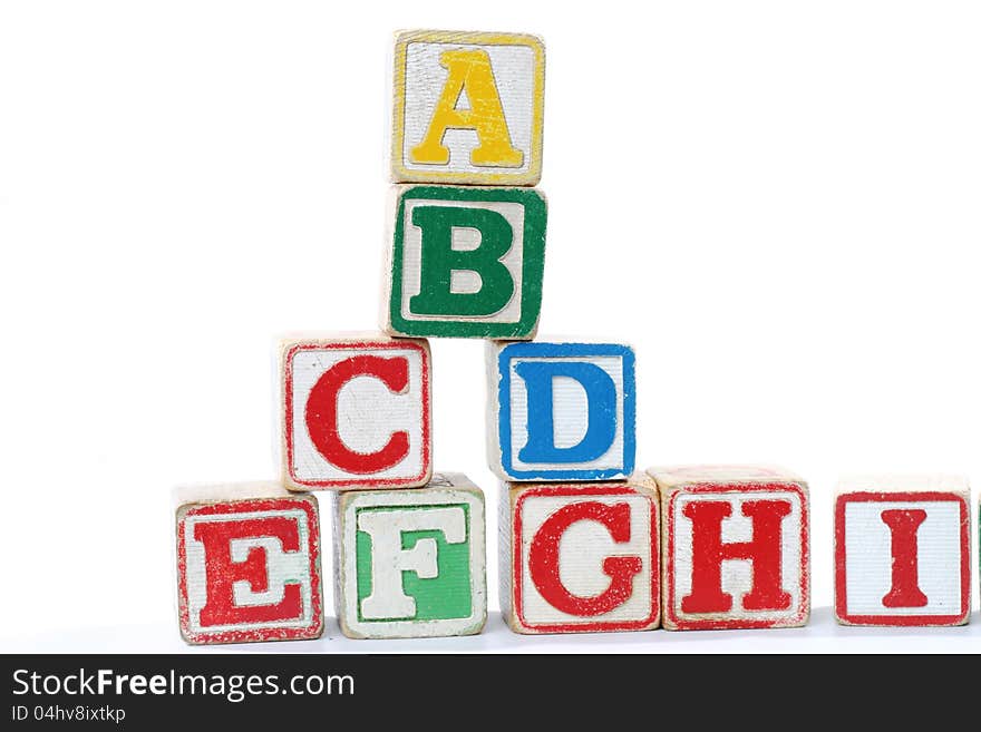 Colored Wooden children's building blocks. Colored Wooden children's building blocks