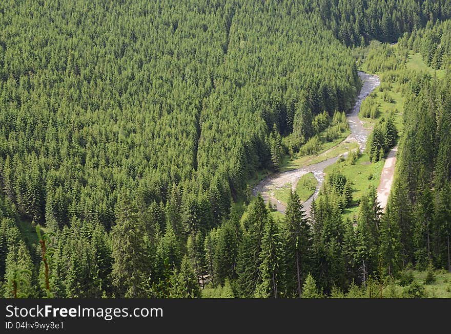 Gutai mountain in Transylvania Maramures land of Romania - touristic attraction. Gutai mountain in Transylvania Maramures land of Romania - touristic attraction