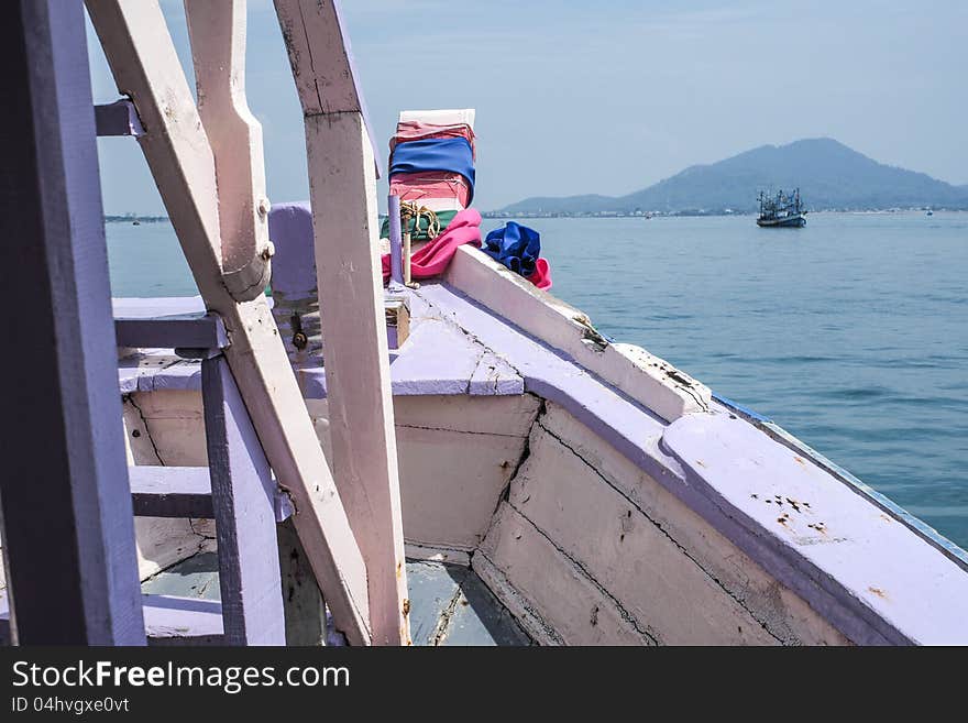 Little boat for Samet island in the gulf of thailand