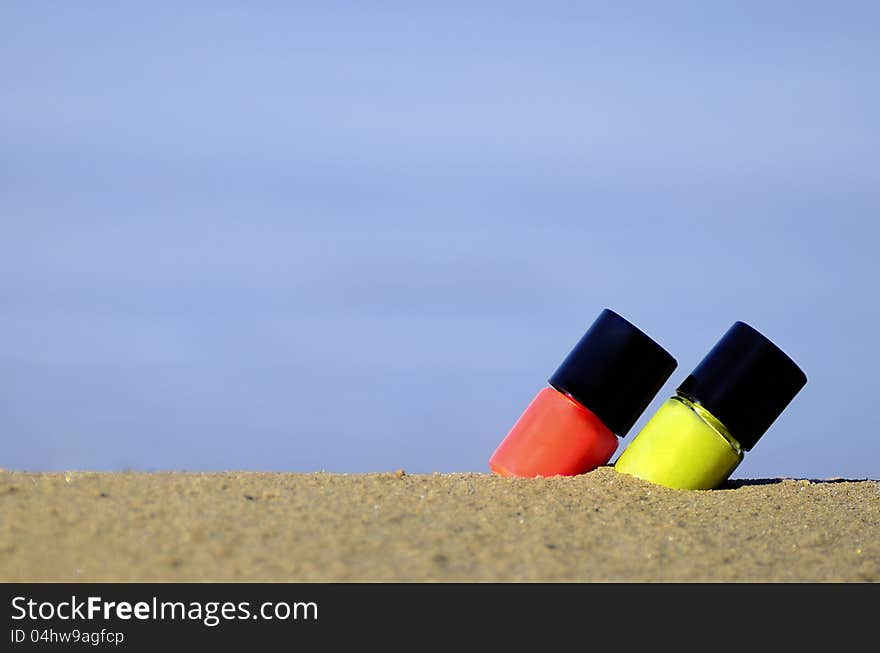 Lipstick on the beach